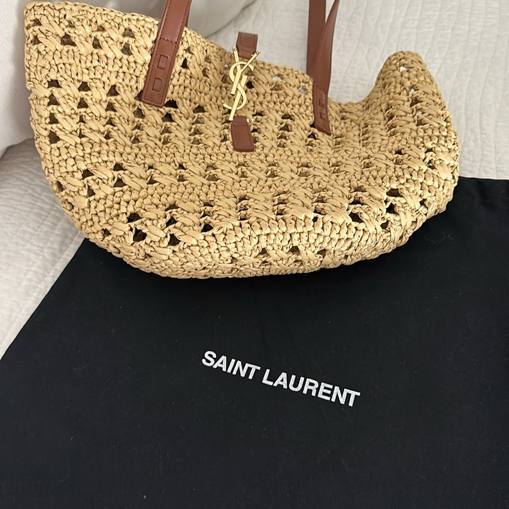 COPY - YSL Small Panier Raffia tote